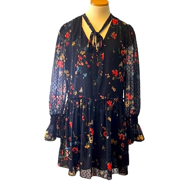 Laundry by Shelli Segal Floral Semi-Sheer Midi Dress, sizes: 2, 6 & 10 - Picture 4 of 12